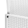 vidaXL Ensemble de salle &agrave; manger pour jardin 9 pcs Blanc Rattan Polt