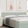 vidaXL T&ecirc;te de lit avec t&ecirc;te de lit Gris clair 200 cm Cuir synth&eacute;tique