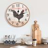 vidaXL Horloge murale avec motif de coq Multicolore 30 cm MDF