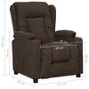 vidaXL Fauteuil inclinable Marron fonc&eacute; Tissu