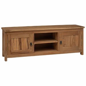 vidaXL Meuble tv 110 x 30 x 40 cm Naturel Bois de teck massif