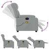 vidaXL Fauteuil de massage inclinable gris clair tissu