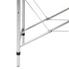 vidaXL Table de massage pliable Noir 2 zones avec cadre en aluminium