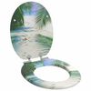 vidaXL Si&egrave;ge de toilette 2 pcs Vert 43,8 x 37,8 cm Panneau MDF