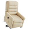 vidaXL Fauteuil inclinable &eacute;lectrique cr&egrave;me tissu
