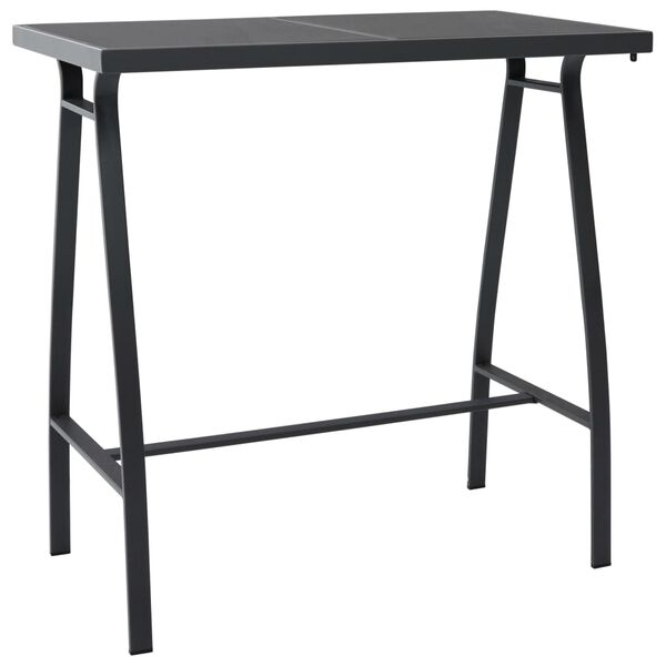 vidaXL Ensemble de bar de jardin 7 pcs Noir et gris