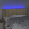 vidaXL T&ecirc;te de lit &agrave; LED Cr&egrave;me 83x16x78/88 cm Tissu