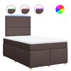 vidaXL Sommier &agrave; lattes de lit avec matelas Marron fonc&eacute; 120x200 cm