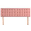 vidaXL T&ecirc;tes de lit 2 pcs Rose 72x5x78/88 cm Velours