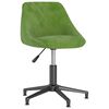 vidaXL Chaises pivotantes &agrave; manger lot de 2 vert clair velours