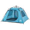 vidaXL Tente de camping &agrave; d&ocirc;me 4 personnes bleu lib&eacute;ration rapide
