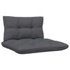 vidaXL Salon de jardin 5 pcs avec coussins anthracite bois de pin