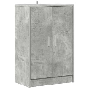 vidaXL Armoire &agrave; chaussures Gris b&eacute;ton 60x35x92 cm Bois d&rsquo;ing&eacute;nierie