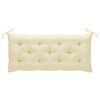 vidaXL Banc de jardin avec coussin 120 cm Bois d'acacia massif