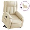 vidaXL Fauteuil inclinable &eacute;lectrique cr&egrave;me tissu