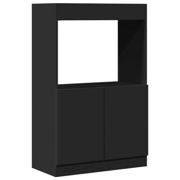 vidaXL Buffet haut noir 63x33x100 cm bois d'ing&eacute;nierie