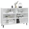 vidaXL Buffet blanc brillant 103,5x35x70 cm bois d'ingénierie