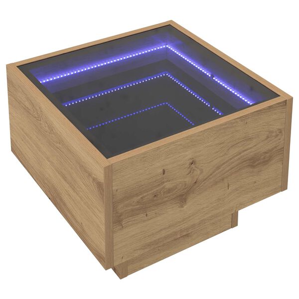vidaXL Table basse Ch&ecirc;ne artisanal 40 x 40 x 30 cm Bois d'ing&eacute;nierie