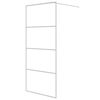 vidaXL Paroi de douche Blanc 90x195 cm Verre ESG transparent