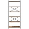 vidaXL &Eacute;tag&egrave;re Ch&ecirc;ne fum&eacute; 40 x 30 x 85 cm Bois d'ing&eacute;nierie