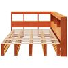 vidaXL Lit biblioth&egrave;que sans matelas cire marron 120x190cm pin massif