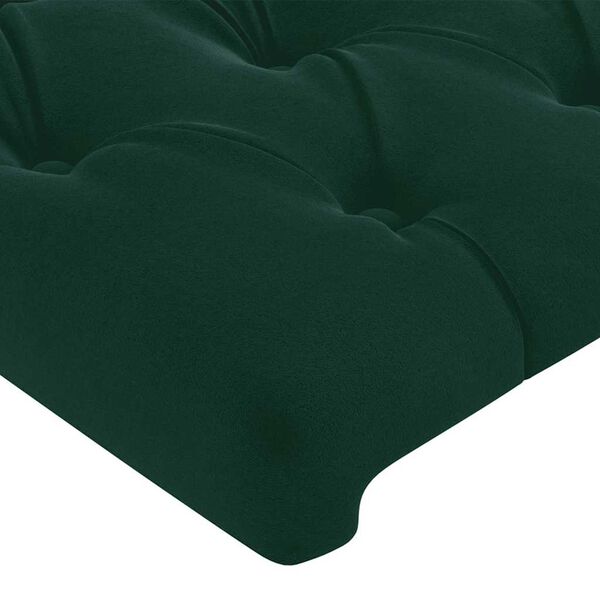 vidaXL Têtes de lit 2 pcs Vert foncé 72x7x78/88 cm Velours