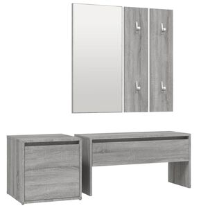 vidaXL Ensemble de meubles de couloir Sonoma gris Bois d'ing&eacute;nierie