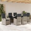 vidaXL Ensemble de salle &agrave; manger pour jardin 7 pcs Gris clair