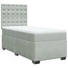 vidaXL Sommier &agrave; lattes de lit et matelas Gris clair 80x200 cm Velours