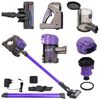 vidaXL Aspirateur R&eacute;glable Violet 23.5 x 23 x 112.5 cm Aluminium