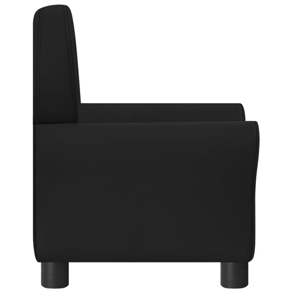 vidaXL Canap&eacute; pour enfants Noir Similicuir
