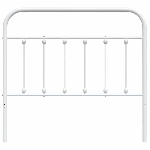 vidaXL T&ecirc;te de lit m&eacute;tal blanc 100 cm