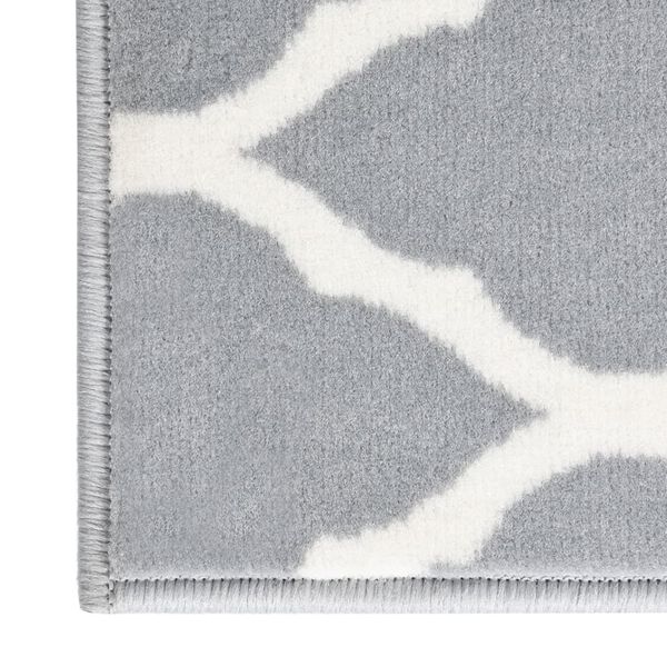 vidaXL Tapis BCF Gris et blanc 100x200 cm