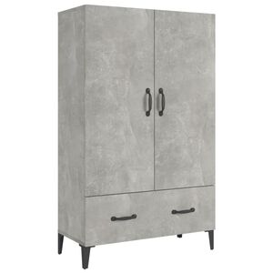 vidaXL Buffet haut Gris b&eacute;ton 70x31x115 cm Bois d'ing&eacute;nierie