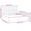 vidaXL Sommier &agrave; lattes de lit matelas et LED Marron fonc&eacute; 180x200cm