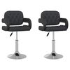 vidaXL Chaises &agrave; manger pivotantes lot de 2 noir similicuir