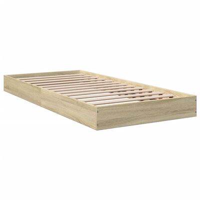 vidaXL Cadre de lit sans matelas chêne sonoma 75x190 cm