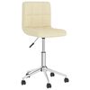 vidaXL Chaises pivotantes &agrave; manger lot de 4 Cr&egrave;me Tissu