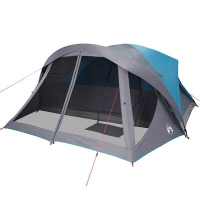 vidaXL Tente de cabine familiale 6 personnes bleu imperméable