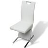 vidaXL Chaises &agrave; manger lot de 2 blanc similicuir