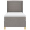 vidaXL Lit &agrave; ressorts avec bandes LED Taupe 100 x 200 cm tissu