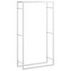 vidaXL Portant de bois de chauffage 80x28x154 cm acier inoxydable