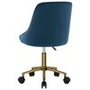 vidaXL Chaises pivotantes &agrave; manger lot de 4 bleu velours