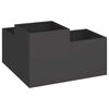 vidaXL Cache-pot de jardin Noir 100 x 100 x 48 cm Acier