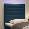 vidaXL T&ecirc;te de lit LED avec des lumi&egrave;res &agrave; LED Bleu 90 cm Polyester