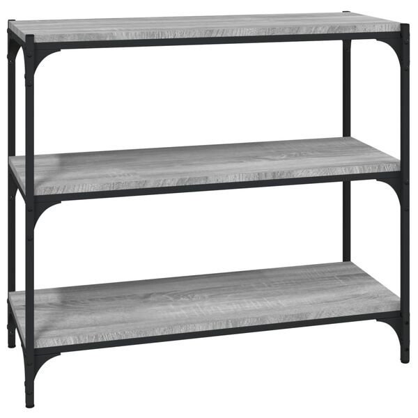 vidaXL Biblioth&egrave;que Sonoma gris 80x33x70,5 cm Bois d'ing&eacute;nierie acier
