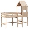 vidaXL Lit superpos&eacute; avec &eacute;chelle et toit sans matelas 90x190 cm