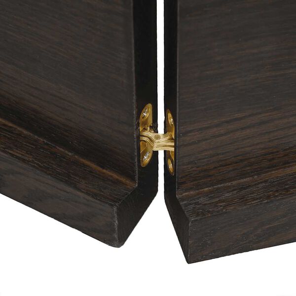 vidaXL &Eacute;tag&egrave;re murale marron fonc&eacute; bois ch&ecirc;ne massif trait&eacute;