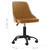 vidaXL Chaises pivotantes &agrave; manger lot de 2 marron velours