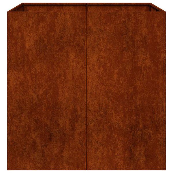 vidaXL Jardini&egrave;re rouill&eacute; 80x80x80 cm acier inoxydable